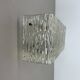 Large 35cm cubic Hollywood Regency Ice Glass Wall Light by J.T. Kalmar 1950