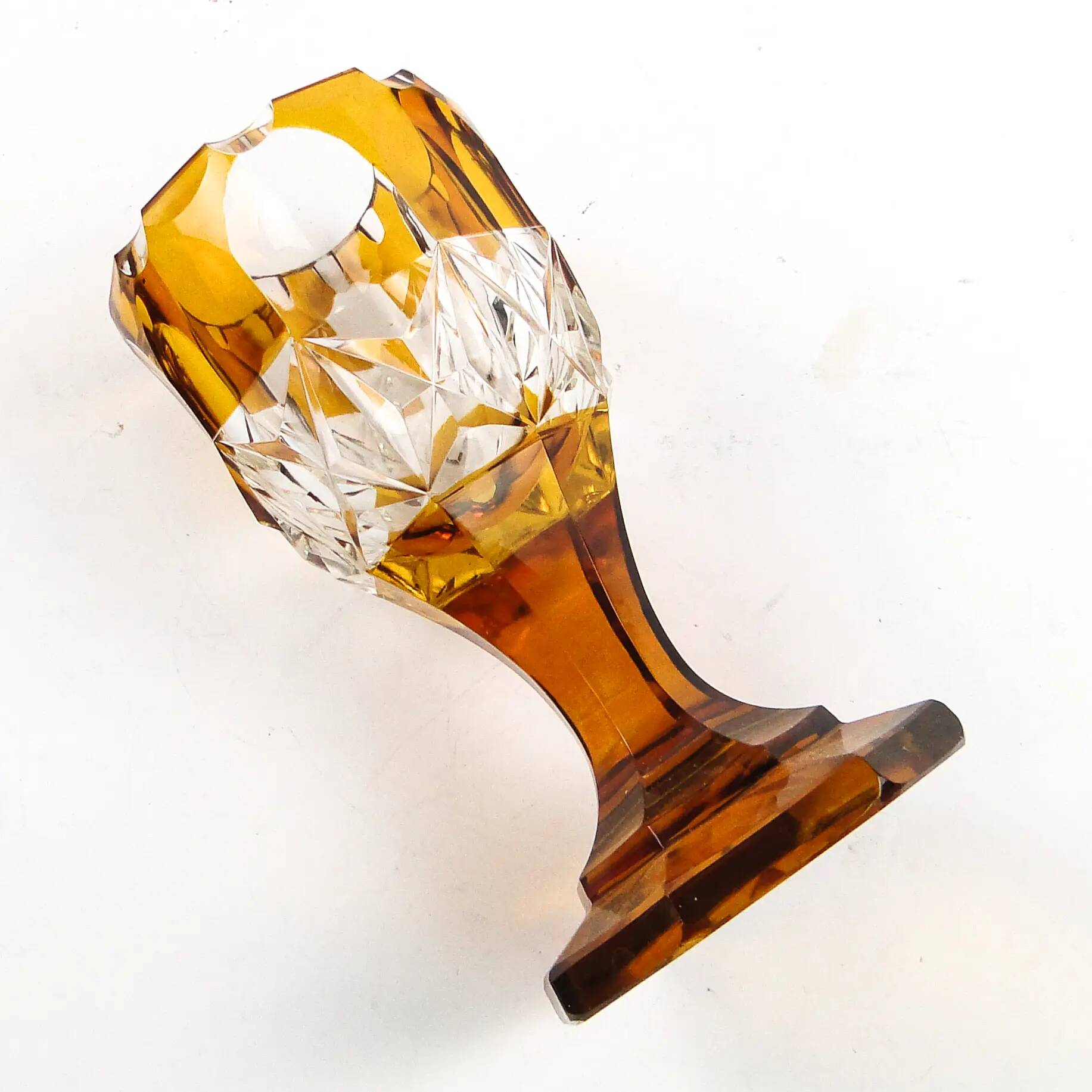 Art Deco goblet, crystal, Czechoslovakia, 1930s