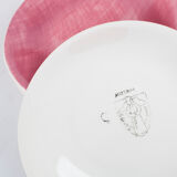 Set of 6 dishes earthenware of salins, france, collection mistral