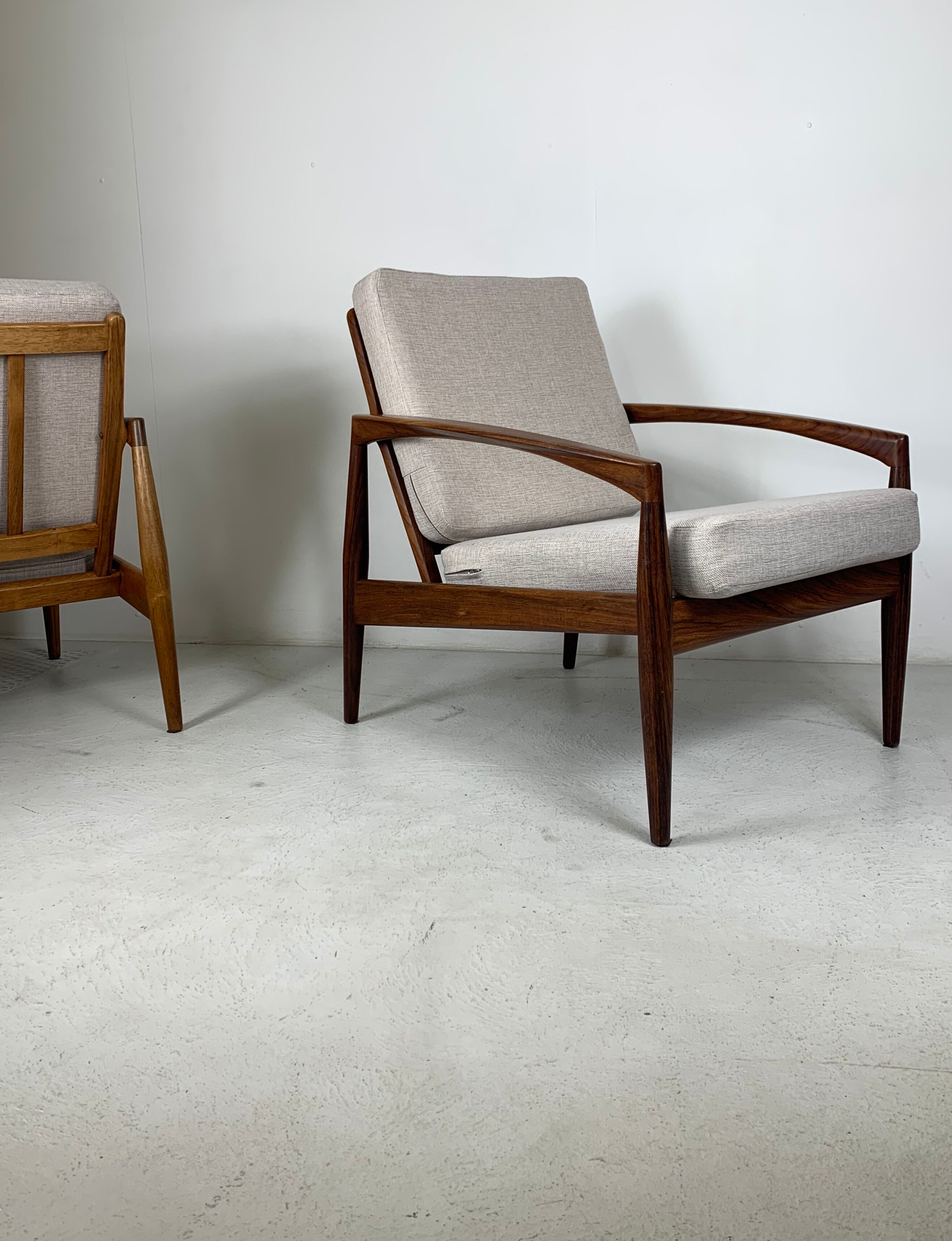 Danish palisander armchairs by Kai Kristiansen