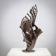 Brutalist abstract iron sculpture, signed CH, Netherlands, 1960s