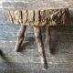 Pair of mountain coffee tables made of wooden logs from the 1970s.