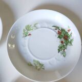 Limoges Christmas saucers