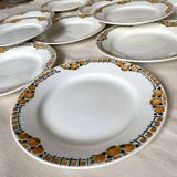 Céranord St Amand dinner plates from the 40s and 50s