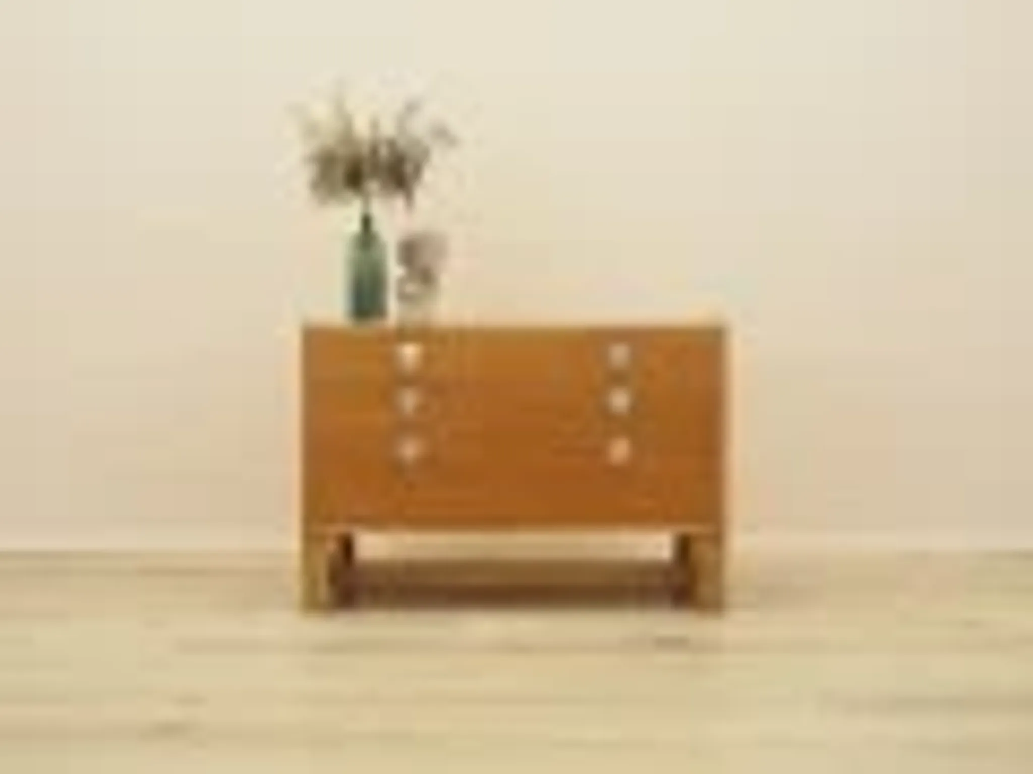 Danish oak and ash veneered chest of drawers with extendable top, 1970s