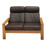 Danish two-seater leather sofa B. Morgensen
