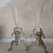 Pair of vases, cones 19th century