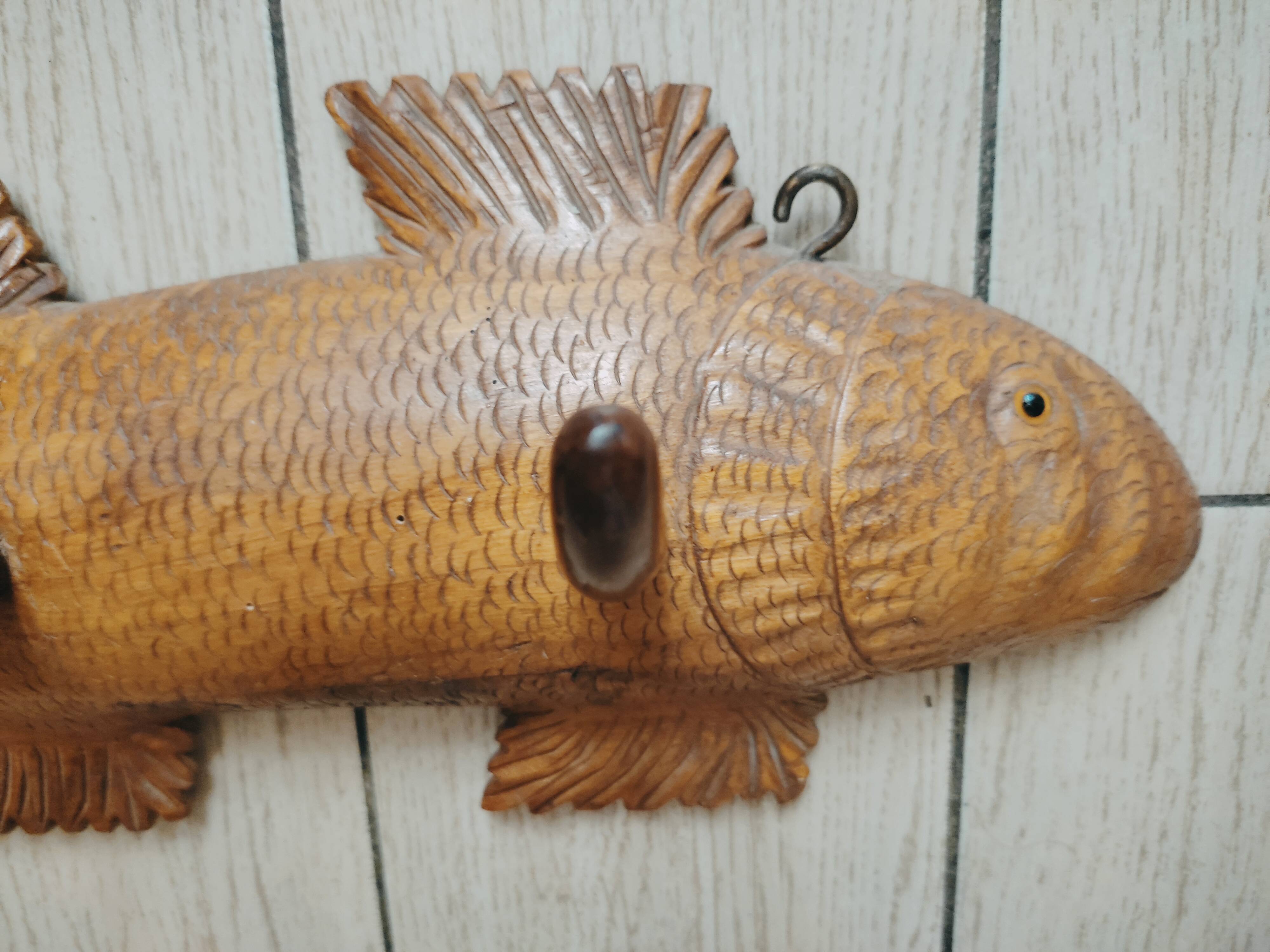 Wooden wall coat rack