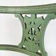 Chaise de coin en bois laqué vert et assise cannée, XXe