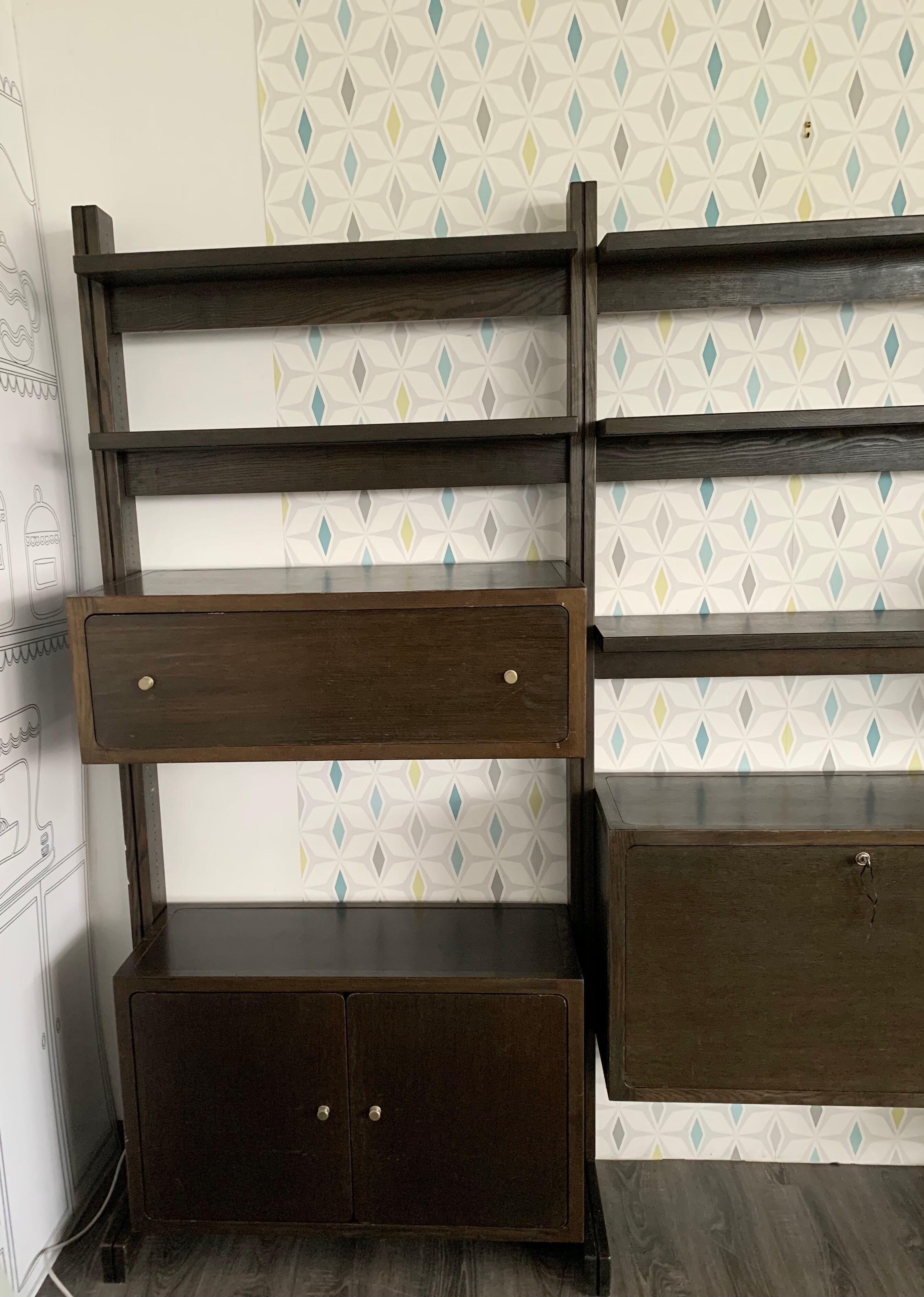Vintage Roche Bobois modular shelf library