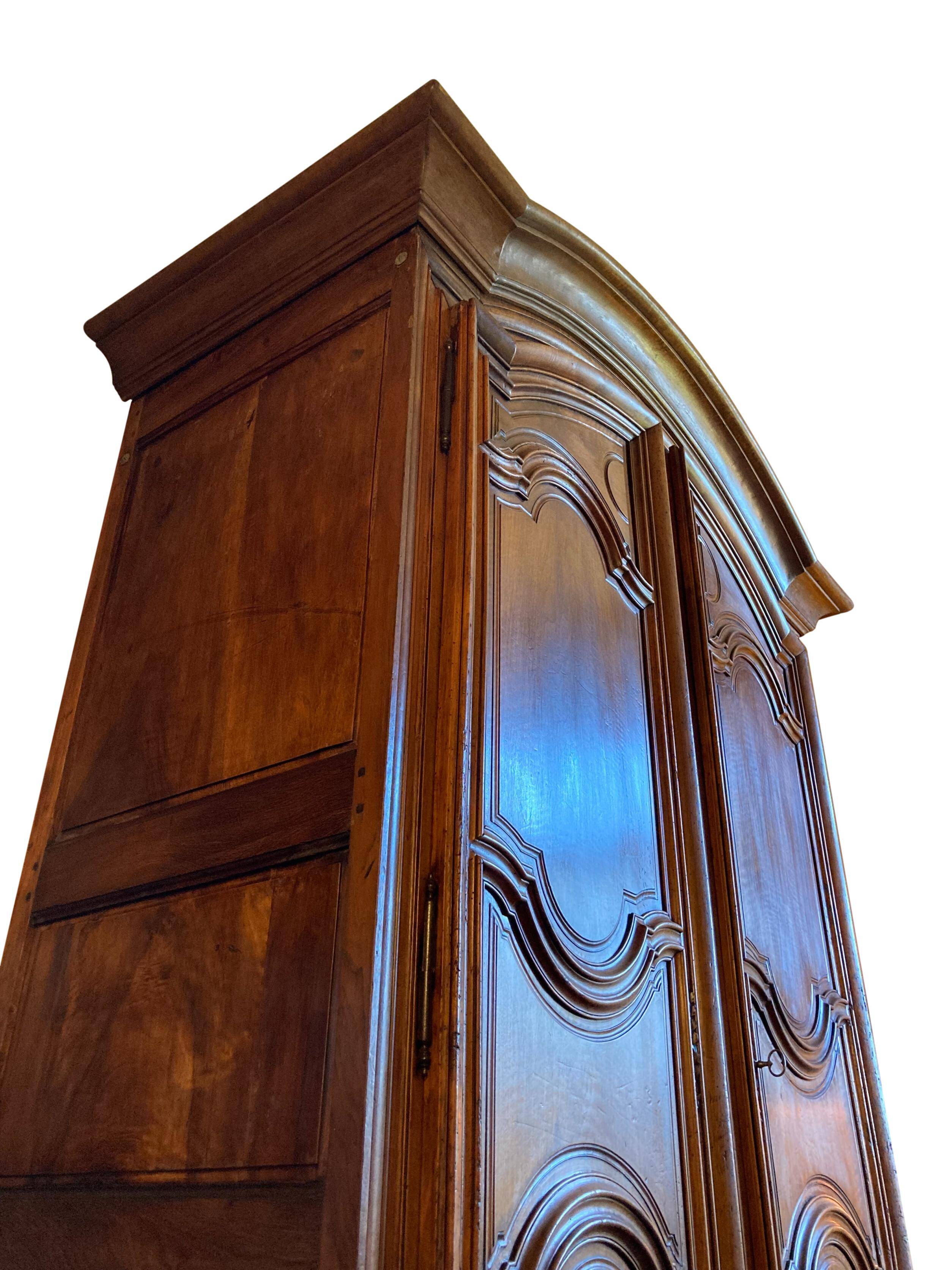 Versailles wardrobe in walnut, 18th century