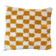 Berber Cushion Yellow Checkerboard Béni Ouarain