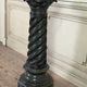 Column in green serpentine marble, shaft sculpted in a spiral, circa 1880