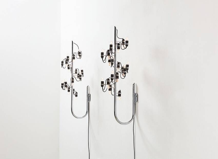 Gino Sarfatti Pair of Early Model 226 Wall Lights for Arteluce Italy 1959