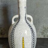 Soliflore bottle vase in fine earthenware boch frères la louvière-keramis early 20th century