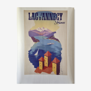 Affiche lac d'Annecy Lecoq