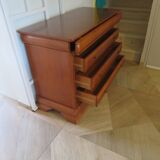 Chest of drawers in solid cherry wood with a curved top - Louis Philippe style - 4 drawers