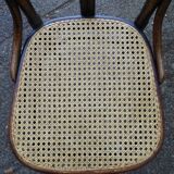 Bistrot chair, by CAMBIER-Belgium- caned, beautiful original patina-1920_