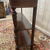 Desserte - Console en chêne massif Napoléon III marbre gris veiné