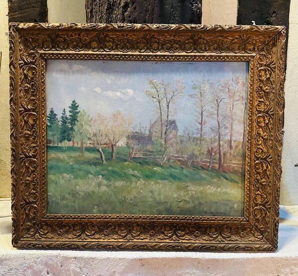 Peinture paysage normand
