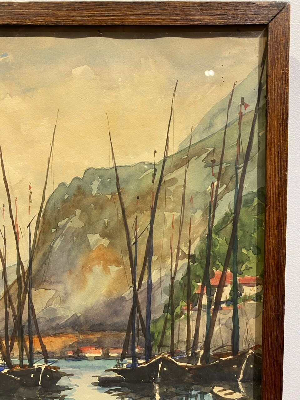 Old painting, marine, signed xx century