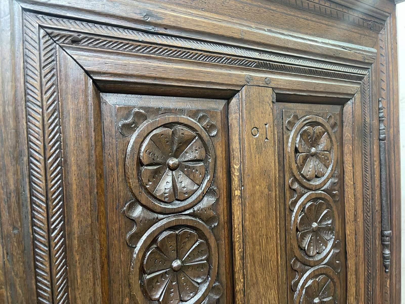 Bonnetière rustique en chêne 19ème