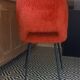 Red furry chair