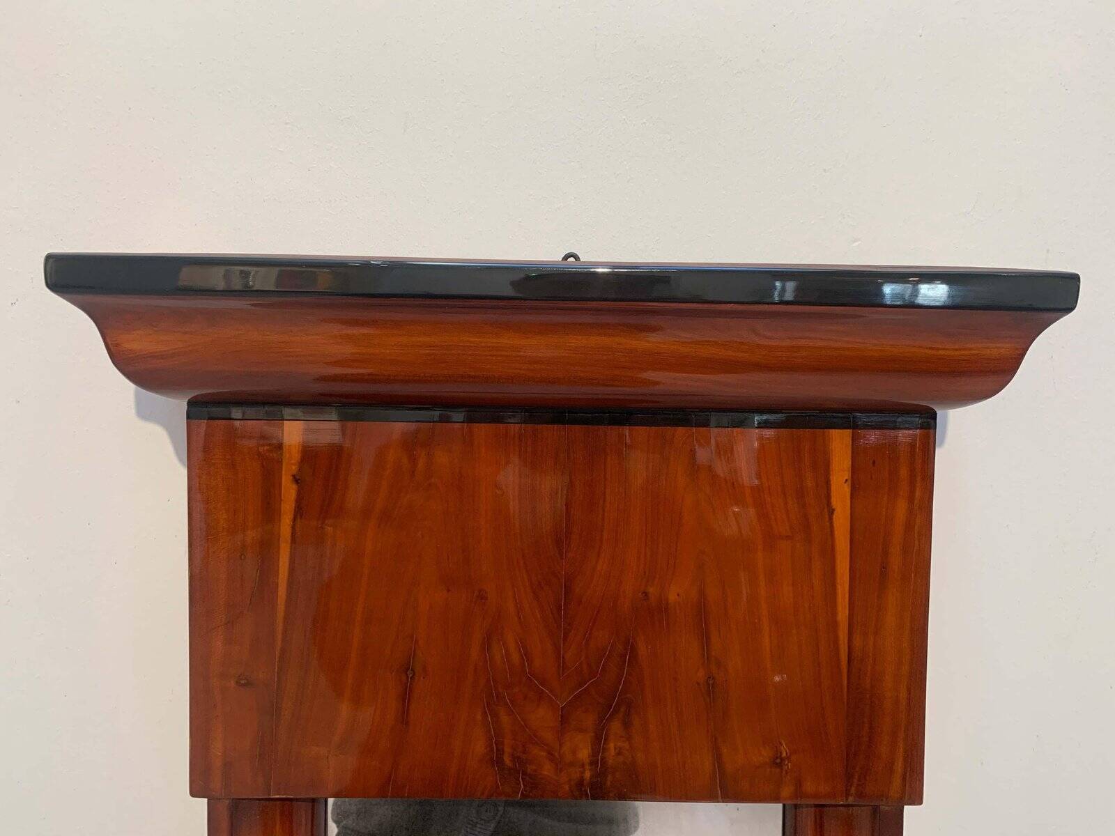 Small Biedermeier Wall Mirror, Cherry Veneer, South Germany, circa 1820