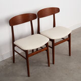 Set of two teak chairs, Danish design, 1960s, production: Denmark