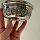 Antique silver-plated box with floral decoration