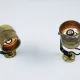 Pair of Vintage Gold-Toned Tube-Style Wall Spotlights With Patina