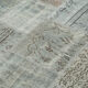 Hand-knotted oriental overdyed 170 cm x 240 cm grey patchwork carpet