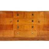Art deco oak sideboard military campaign heals