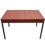 Table à manger extensible des années 60 en teck et métal