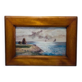 Painting: seascape - seaside in Brittany signed À Jabiol around 1900