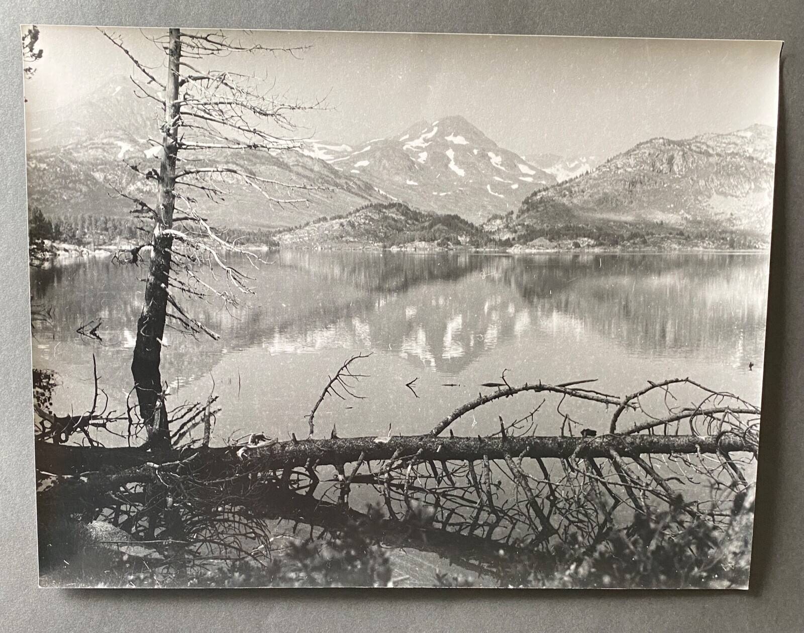 Silver gelatin photograph by Bernard Darot, 20th century, mountain lake, No. 2