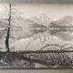 Silver gelatin photograph by Bernard Darot, 20th century, mountain lake, No. 2