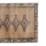 Distressed turkish oushak rug runner with soft color 100 x 228 cm