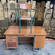 Schoolmaster's desk with armchair