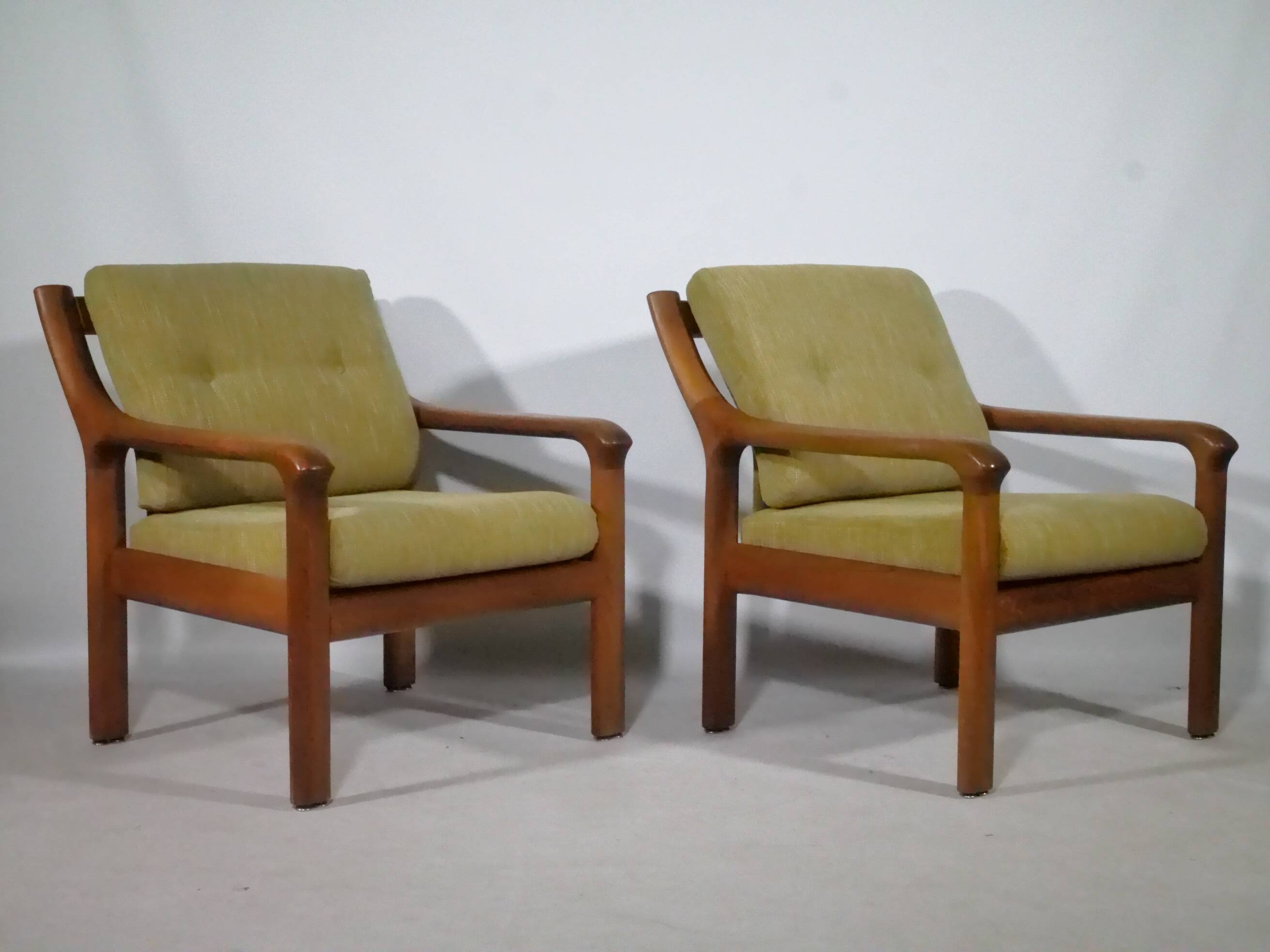 Ensemble de fauteuils design danois – Teck, années 1960, style vintage du milieu du siècle