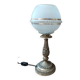 Bedside lamp sandblasted glass edging gilded art deco bronze gilded patinated dp 0423032
