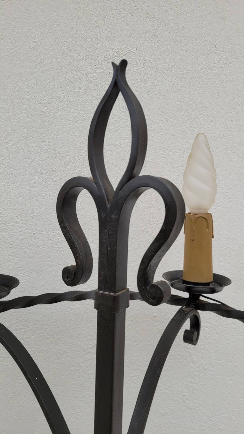 Candelabra floor lamp wrought iron candlestick