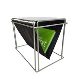 Max Sauze studio - side table - magazine rack - metal - glass - 70s