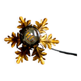 Banci firenze gilded flush mount italian wall lamp, 1960s