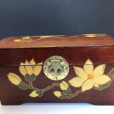 Lacquered wooden jewelry box