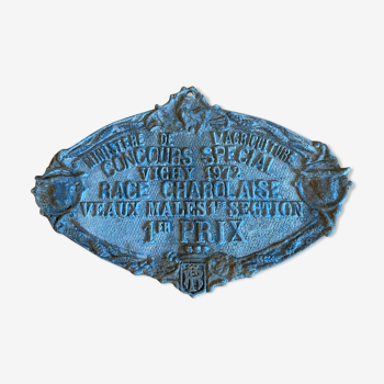 Charolais agricultural competition plaque