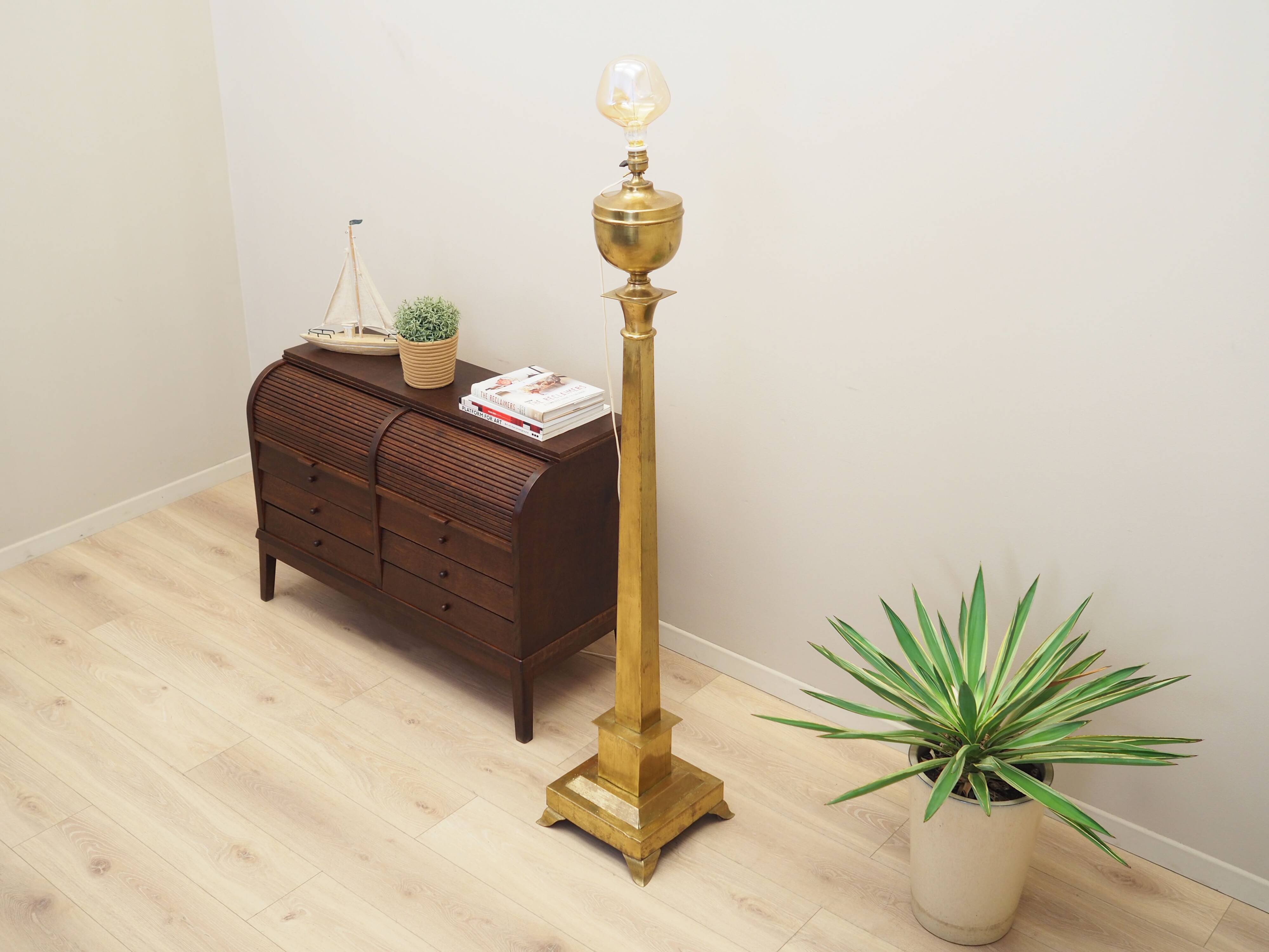 Brass lamp, Danish design, 1960s, production: Denmark