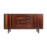Scandinavian sideboard in rosewood with tambour doors Denmark 1960