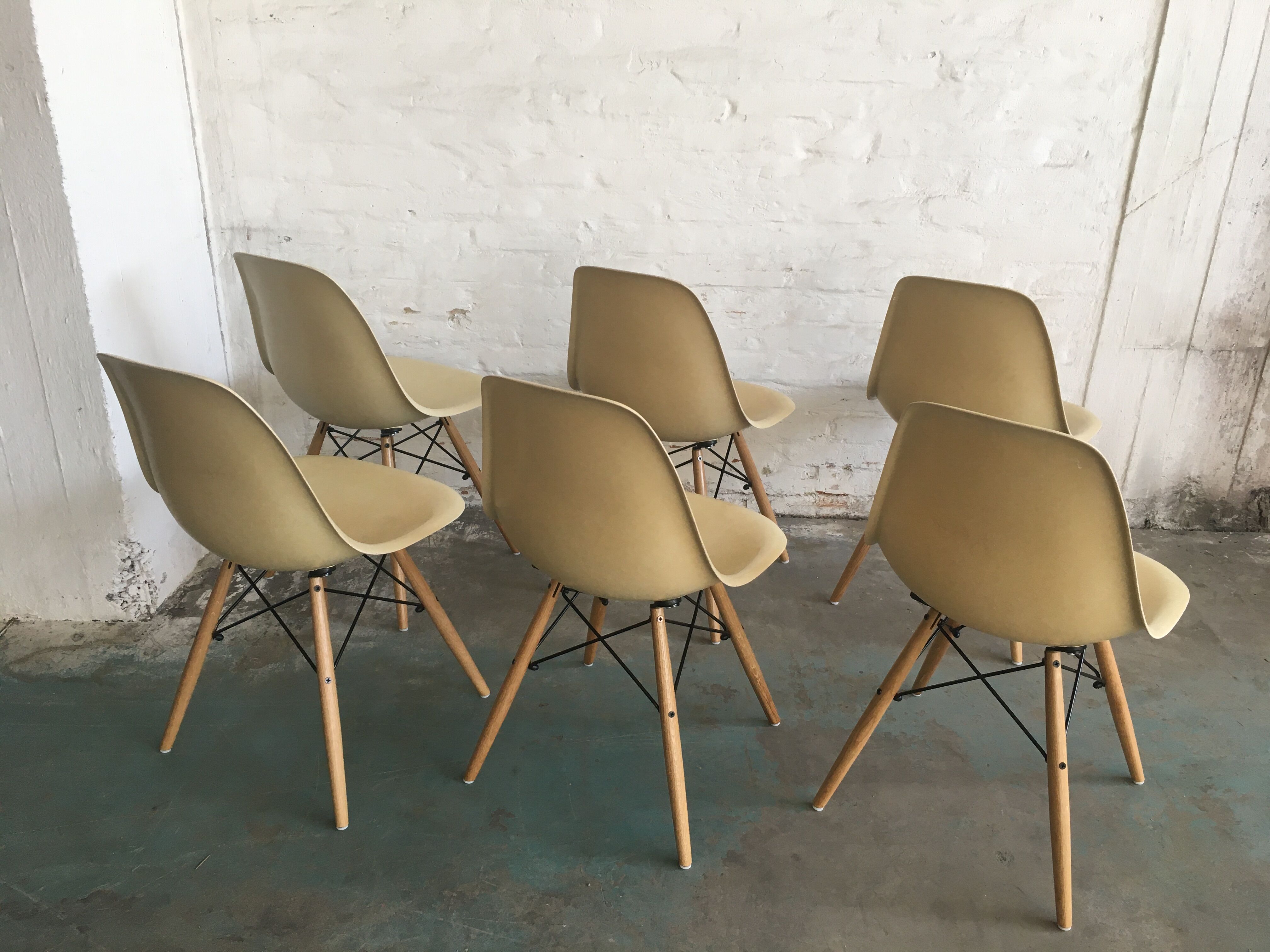 Ensemble de 6 chaises à manger DSW par Charles et Ray Eames