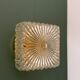 Vintage square glass globe wall/ceiling light.